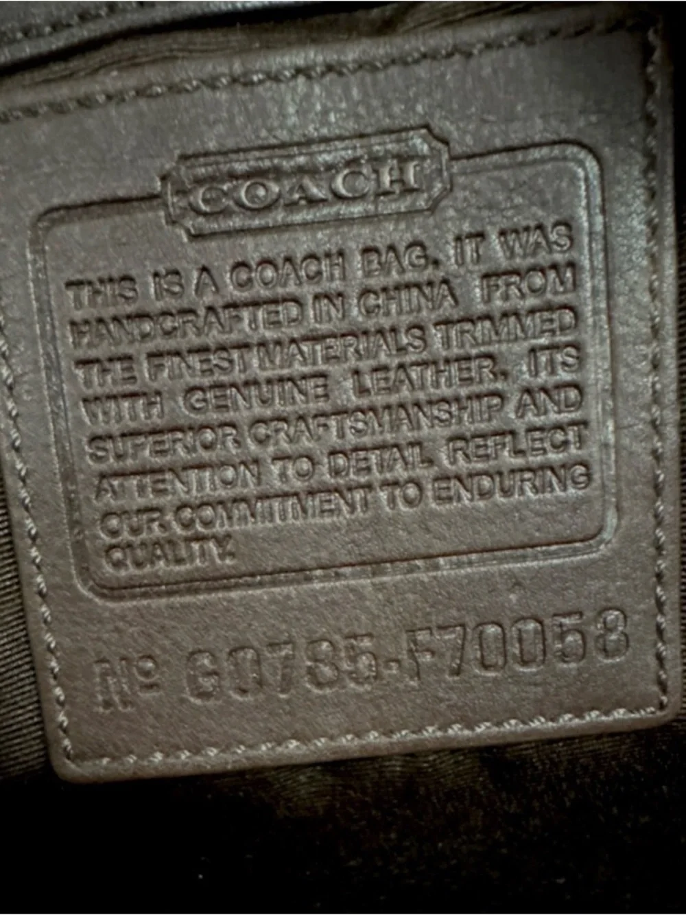 Coach Brown Signature Canvas Laptop Tote with Dark Leather Trim